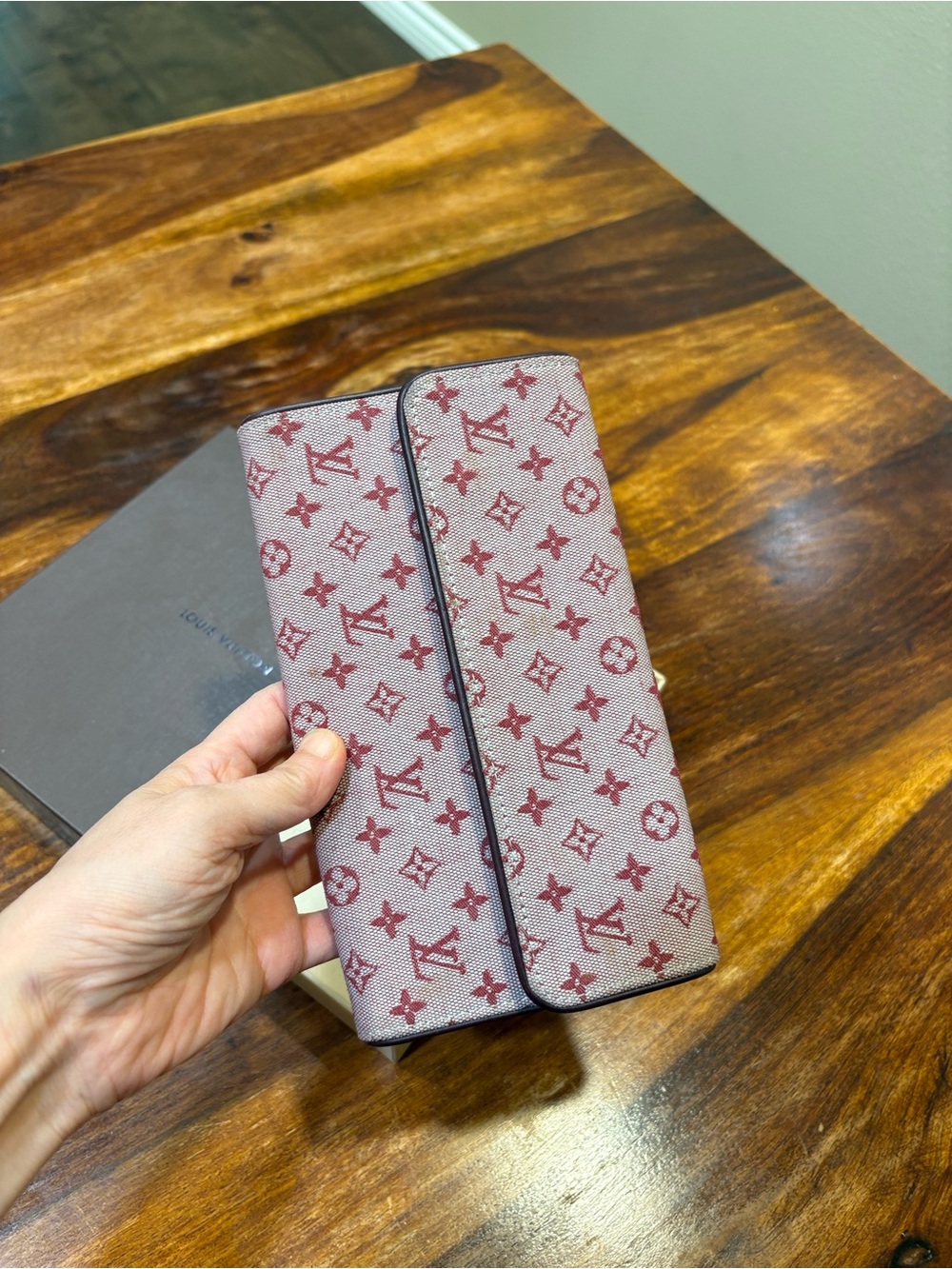 Louis Vuitton Pink and Red Monogram Continental Wallet